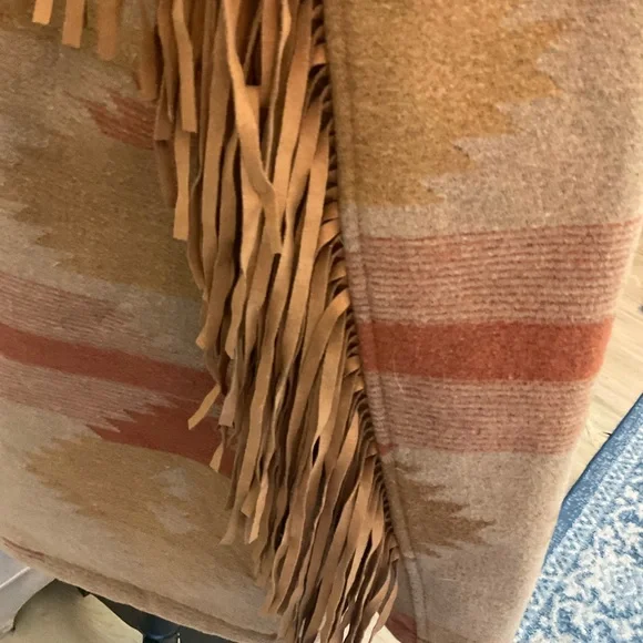 IDYLLWIND Miranda Lambert NETTIE SHERPA BLANKET COAT fringe penny lane coat S - Picture 11 of 16